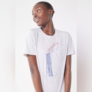 NWOT Project Social T x Urban Outfitters NOODS Graphic Tee Small Ivory